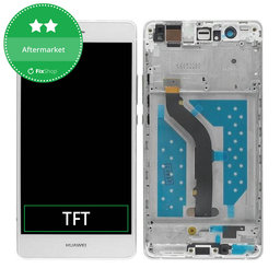 Huawei P9 lite - LCD Display + Touchscreen Front Glas + Rahmen (White) TFT