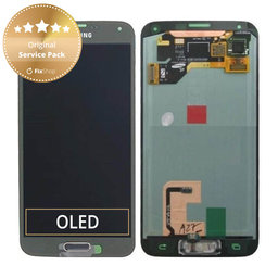 Samsung Galaxy S5 G900F - LCD Display + Touchscreen Front Glas (Copper Gold) - GH97-15959D, GH97-15734D Genuine Service Pack