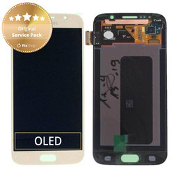 Samsung Galaxy S6 G920F - LCD Display + Touchscreen Front Glas (Gold Platinum) - GH97-17260C Genuine Service Pack