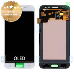 Samsung Galaxy J5 J500F - LCD Display + Touchscreen Front Glas (White) - GH97-17667A Genuine Service Pack