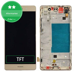 Huawei P8 lite - LCD Display + Touchscreen Front Glas + Rahmen (Gold) TFT