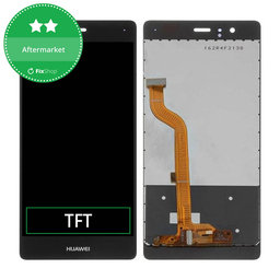 Huawei P9 - LCD Display + Touchscreen Front Glas (Black) TFT