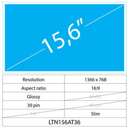 Lenovo ThinkPad E590 20NB 15.6 LCD Slim Glossy 30 pin HD