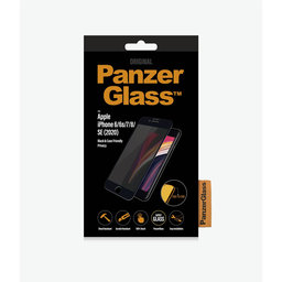 PanzerGlass - Gehärtetes Glas Privacy Case Friendly für iPhone 6, 6s, 7, 8, SE 2020 und SE 2022, schwarz