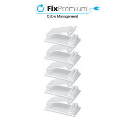 FixPremium - Kabelorganisator - Clip - 5er-Set, transparent