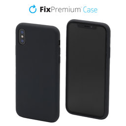 FixPremium - Silikonhülle für iPhone X und XS, space grey