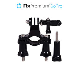 FixPremium - Halterung für Fahrrad/Motorrad für GoPro, schwarz