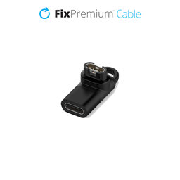 FixPremium - USB-C auf Garmin Stecker Reduzierstück für Watch, schwarz
