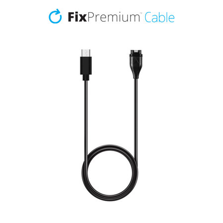 FixPremium - USB-C Ladekabel für Garmin Watch, schwarz