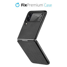 FixPremium - Carbon Hülle für Samsung Galaxy Z Flip 3, schwarz