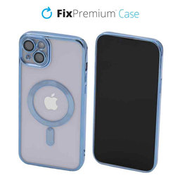 FixPremium - Kristall Hülle mit MagSafe für iPhone 14 Plus, blau