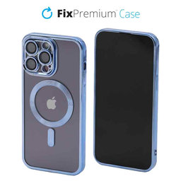 FixPremium - Kristall Hülle mit MagSafe für iPhone 14 Pro Max, blau