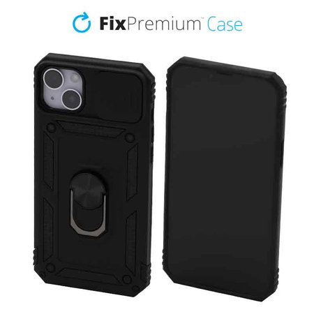 FixPremium - CamShield Hülle für iPhone 14 Plus, schwarz