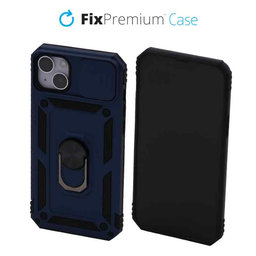 FixPremium - CamShield Hülle für iPhone 14 Plus, blau