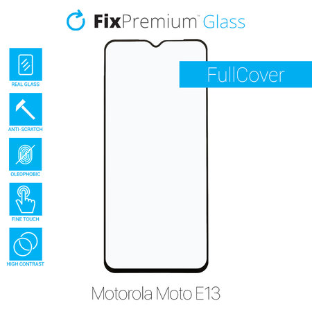 FixPremium FullCover Glass - Gehärtetes Glas für Motorola Moto E13