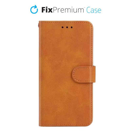 FixPremium - Hülle Book Wallet für Samsung Galaxy S22, braun