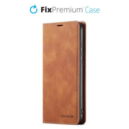 FixPremium - Hülle Business Wallet für iPhone 12 und 12 Pro, braun