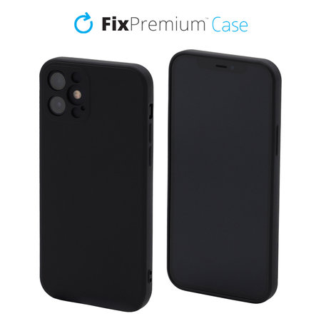 FixPremium - Hülle Rubber für iPhone 12 mini, schwarz