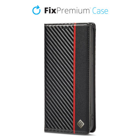 FixPremium - Hülle Carbon Wallet für Xiaomi Redmi Note 11 Pro, schwarz