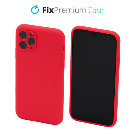 FixPremium - Silikon Hülle für iPhone 11 Pro, rot