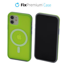 FixPremium - Hülle Clear s MagSafe für iPhone 12 und 12 Pro, neon green