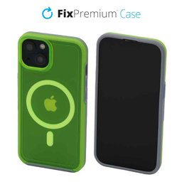 FixPremium - Hülle Clear s MagSafe für iPhone 13, neon green