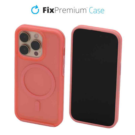 FixPremium - Hülle Clear s MagSafe für iPhone 14 Pro, peach pink