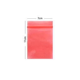 ESD-antistatisch Druckverschlussbeutel (Red) - 7x11cm 100Stk.