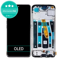 Oppo Reno 8 T - LCD Display + Touchscreen Front Glas + Rahmen (Black Starlight) OLED