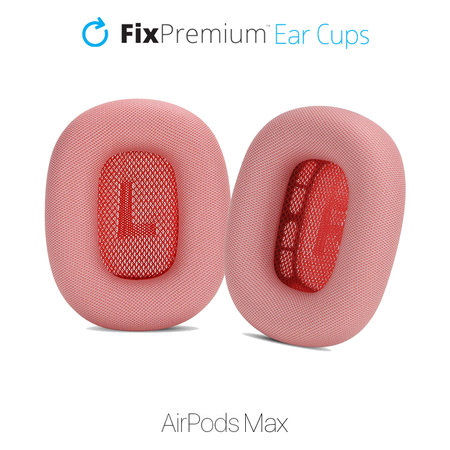 FixPremium - Ersatz-Ohrpolster für Apple AirPods Max (Eco-Leather), rot