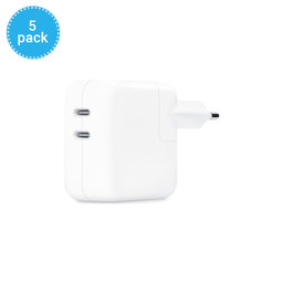 Apple - 35W Dual USB-C Ladeadapter - MNWP3ZM/A (5 Pack)