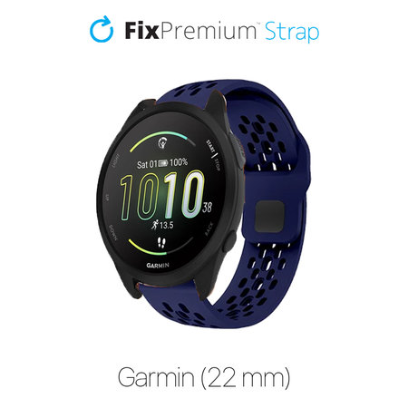 FixPremium - Universal-Silikonarmband für Garmin (22mm), blau