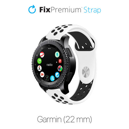 FixPremium - Silikon-Sportarmband für Garmin (22mm), weiß