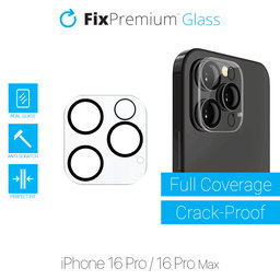 FixPremium Glass - Gehärtetes Glas für die rückwärtige Kameralinse für iPhone 16 Pro und 16 Pro Max