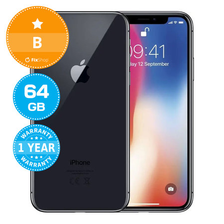 Apple iPhone X Space Gray 64GB B Refurbished