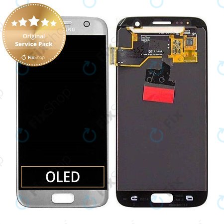 Samsung Galaxy S7 G930F - LCD Display + Touchscreen Front Glas (Silver) - GH97-18523B, GH97-18761B, GH97-18757B Genuine Service Pack