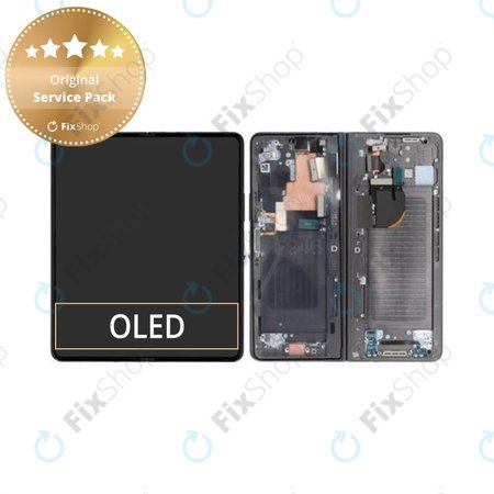 Samsung Galaxy Z Fold 5 F946B - LCD Display + Touchscreen Front Glas + Rahmen (Gray) - GH82-31842D Genuine Service Pack