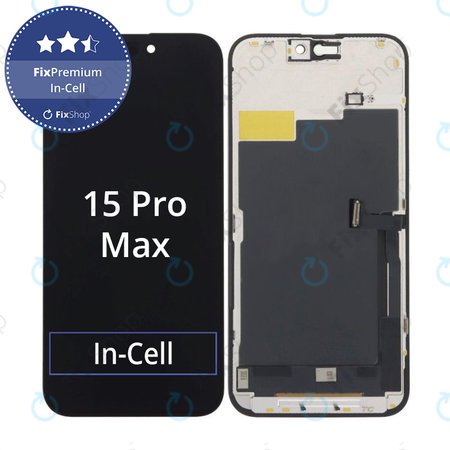 Apple iPhone 15 Pro Max - LCD Display + Touchscreen Front Glas + Rahmen In-Cell FixPremium