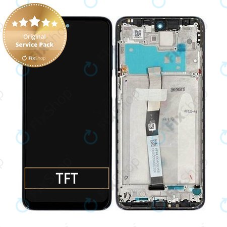 Xiaomi Redmi Note 9 Pro - LCD Display + Touchscreen Front Glas + Rahmen (Glacier White) - 560002J6B200 Genuine Service Pack