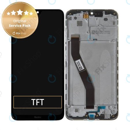 Xiaomi Redmi 8, Redmi 8A - LCD Display + Touchscreen Front Glas + Rahmen (Onyx Black) - 5600040C3I00 Genuine Service Pack