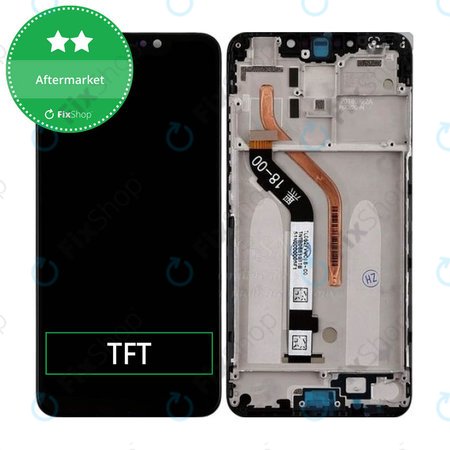 Xiaomi Pocophone F1 - LCD Display + Touchscreen Front Glas + Rahmen (Steel Blue) TFT