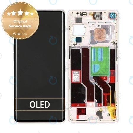 Oppo Find X3 Neo - LCD Display + Touch Screen + Frame (Galactic Silver) - 4906178 Genuine Service Pack