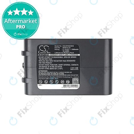 Dyson DC-series, V6 - Akku Batterie 965874-02 Li-Ion 21.6V 1500mAh HQ