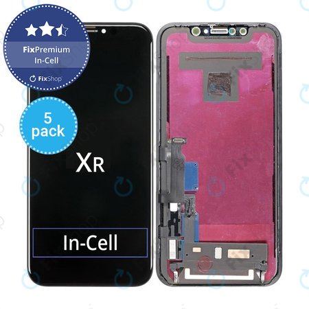 Apple iPhone XR - LCD Display + Touchscreen Front Glas + Rahmen In-Cell FixPremium (5Stk.)